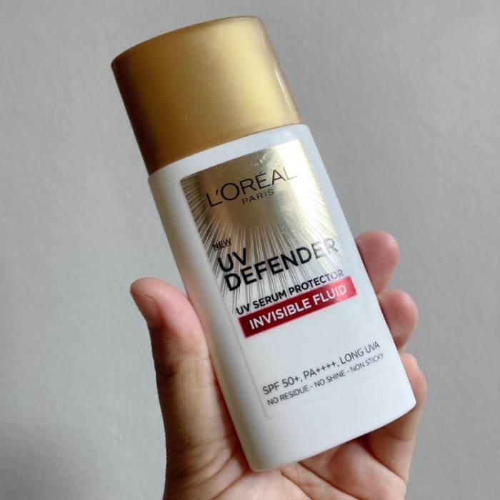 Cek Ingredients L’OREAL PARIS UV DEFENDER INVISIBLE FLUID SPF50+ PA++++