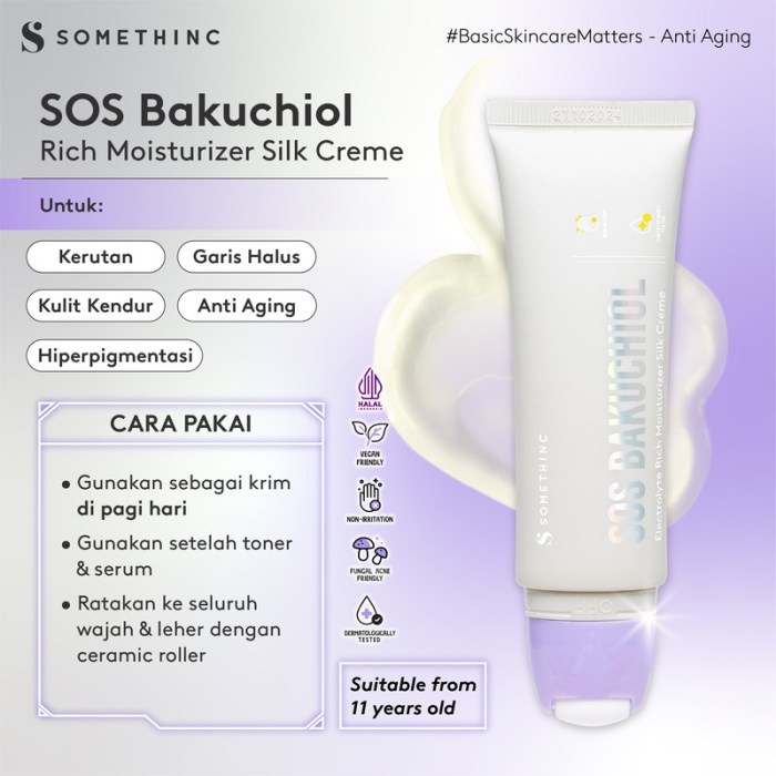 Cek Ingredients Somethinc SOS Bakuchiol Electrolyte Rich Moisturizer Silk Creme terbaru