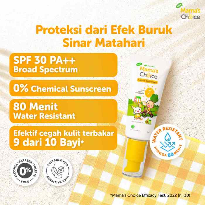 Cek Ingredients Mama's Choice Baby Gentle Sunscreen SPF30 PA++