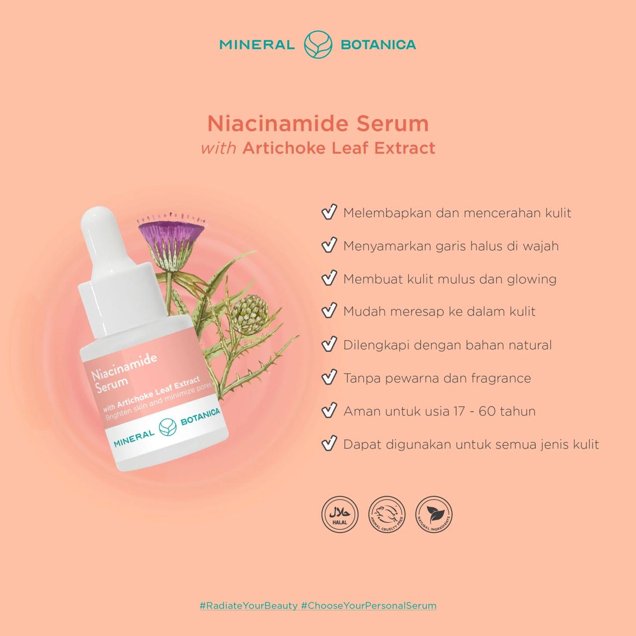 Cek Ingredients Mineral Botanica Niacinamide Serum