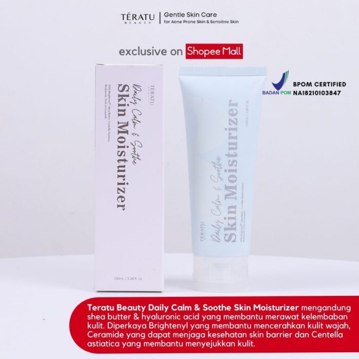 Cek Ingredients Teratu Beauty Daily Calm & Soothe Skin Moisturizer terbaru