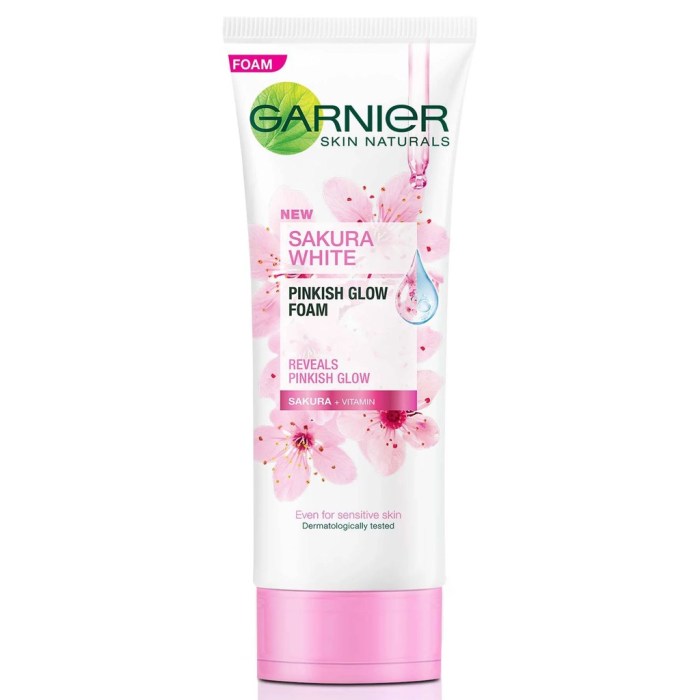 Cek Ingredients Garnier Sakura White Pinkish Glow Whip Foam