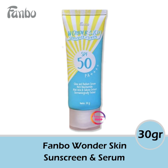 Cek Ingredients Fanbo Sunscreen Acne Rescue Water Gel Sunscreen SPF 30 PA++++