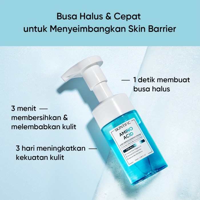 Cek Ingredients SKINTIFIC Amino Acid Ultra Gentle Cleansing Mousse