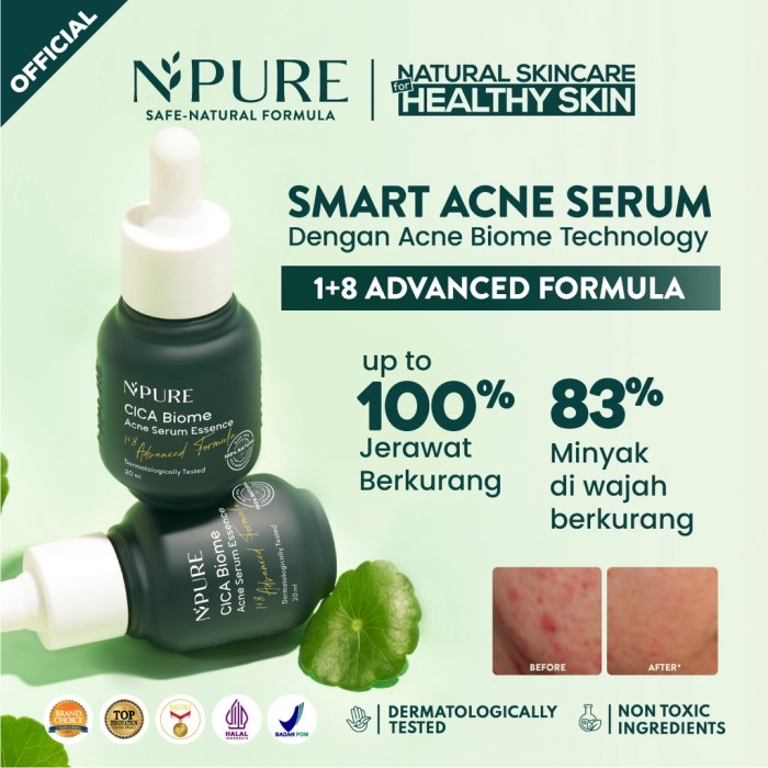 Cek Ingredients N'Pure Cica Biome Serum essence