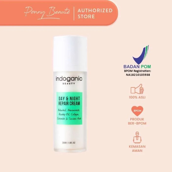 Cek Ingredients Indoganic Day & Night Repair Cream