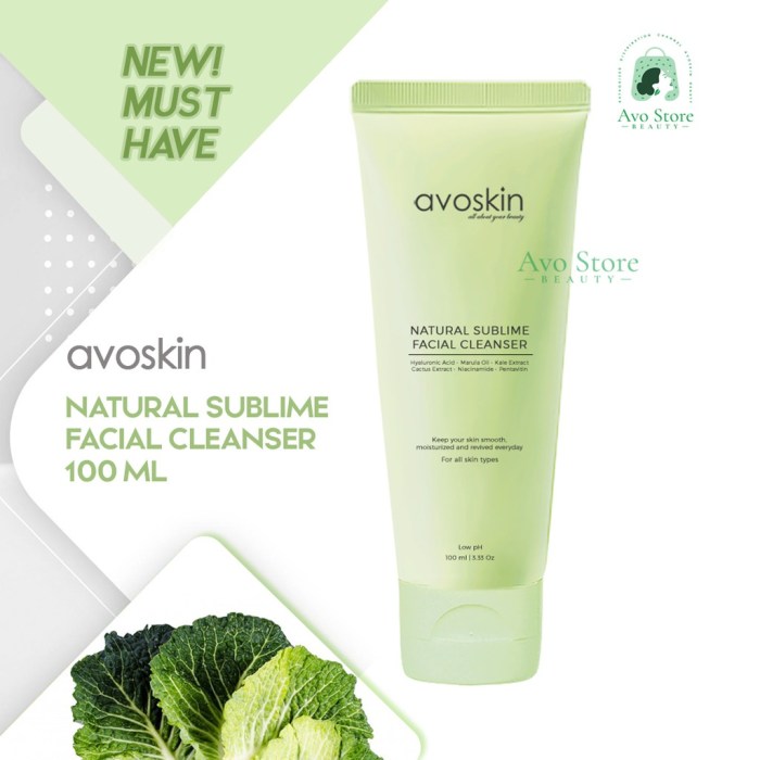 Cek Ingredients Avoskin Natural Sublime Facial Cleanser