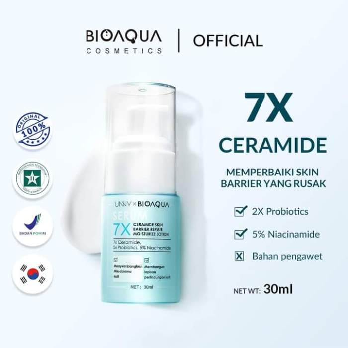 Cek Ingredients Bioaqua 7x ceramide Skin Barrier Serum