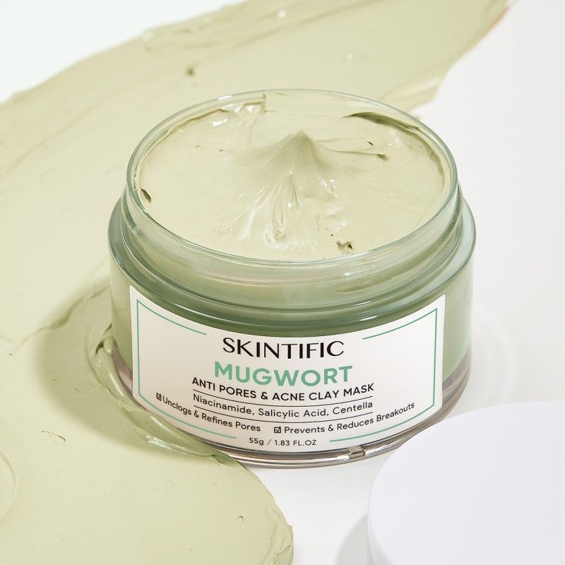 Cek Ingredients SKINTIFIC Mugwort Anti Pores & Acne Clay Mask