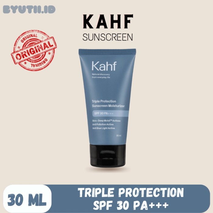 Cek Ingredients Kahf Triple Protection Sunscreen SPF 30 PA+++ terbaru