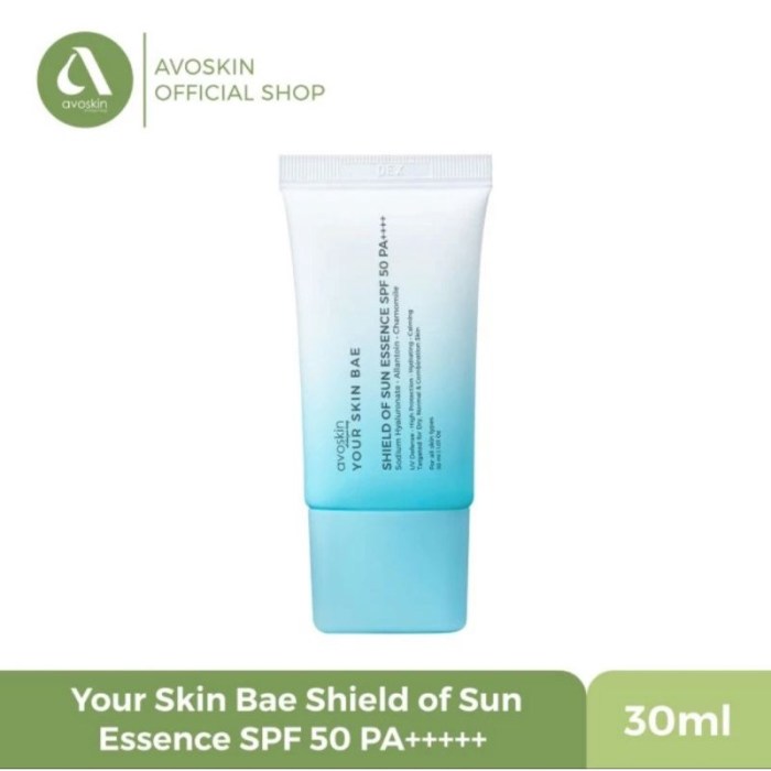 Cek Ingredients Avoskin Your Skin Bae Shield of Sun Essence SPF 50 PA++++