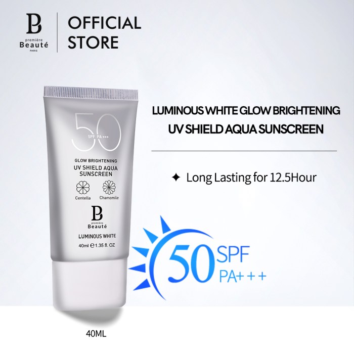 Cek Ingredients Premiere Beaute Glow Whitening Sunscreen Spray SPF 30 PA+++