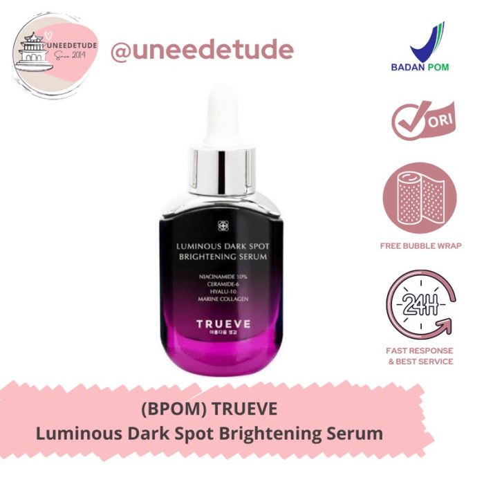 Cek Ingredients Trueve Luminous Dark Spot Brightening Serum