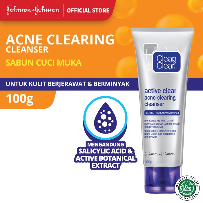 Cek Ingredients Clean & Clear Acne clearing Cleanser