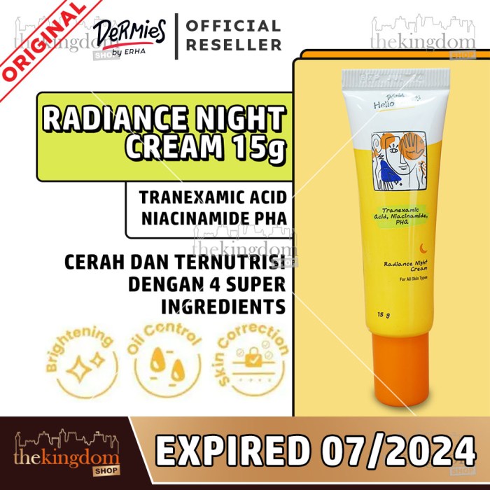 Cek Ingredients Dermies Hello Glow Radiance Night Cream