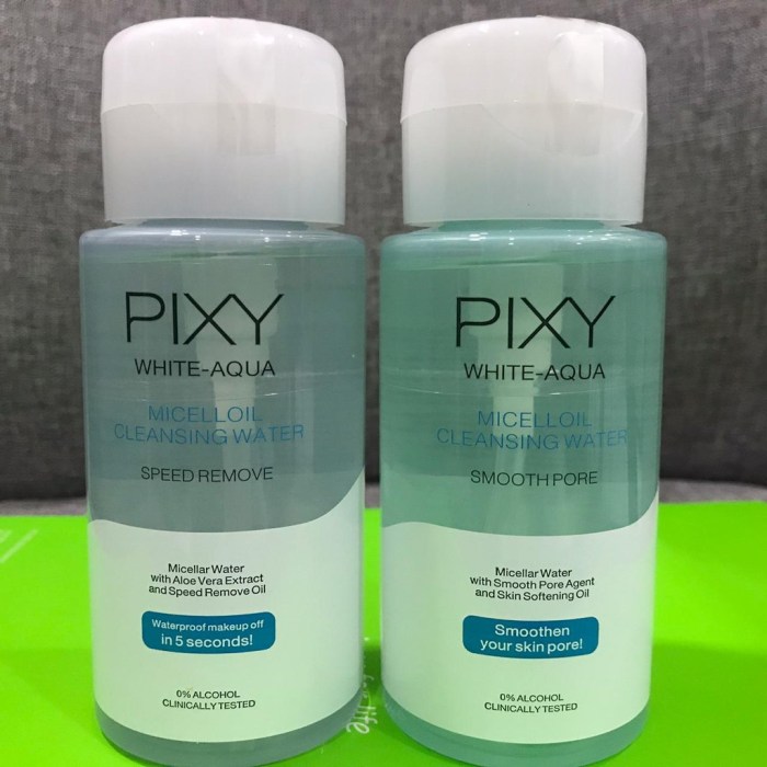 Cek Ingredients Pixy White Aqua MicellOil Cleansing water Smooth pores