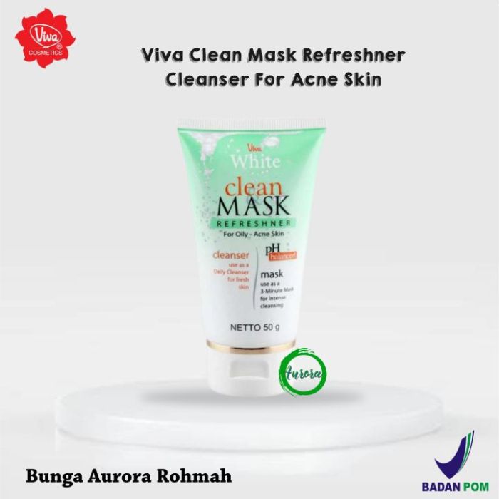 Cek Ingredients Viva Clean & Mask Refreshner (oily + acne skin) terbaru