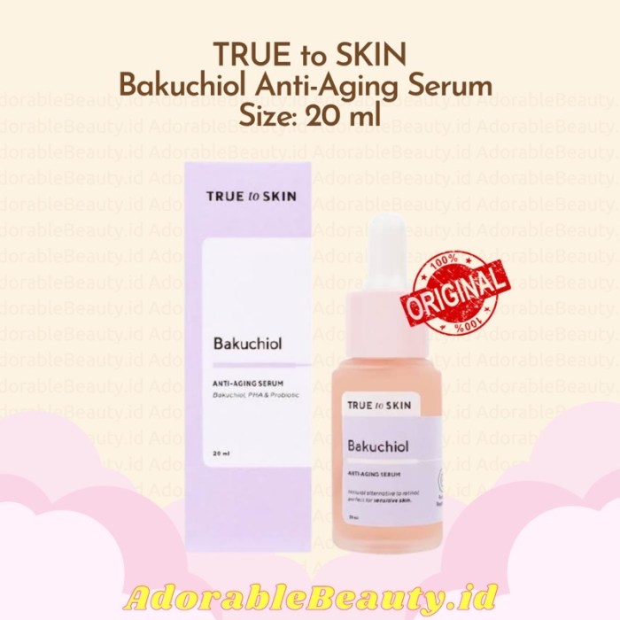 Cek Ingredients True To Skin Bakuchiol Anti Aging Serum