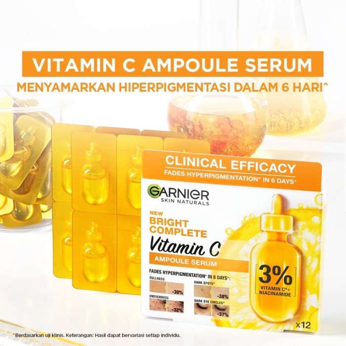 Cek Ingredients Garnier Bright Complete Vit C Ampoule Serum