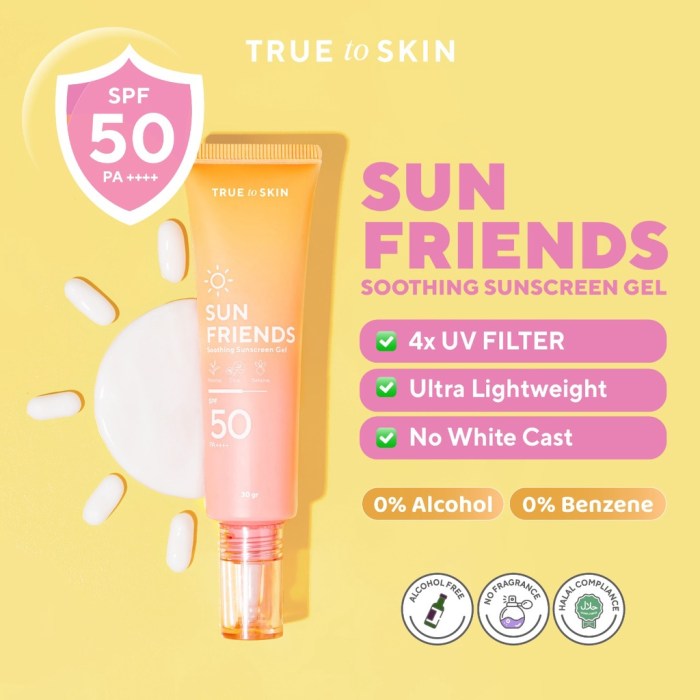 Cek Ingredients True to Skin Sun Friends SPF 50 PA++++