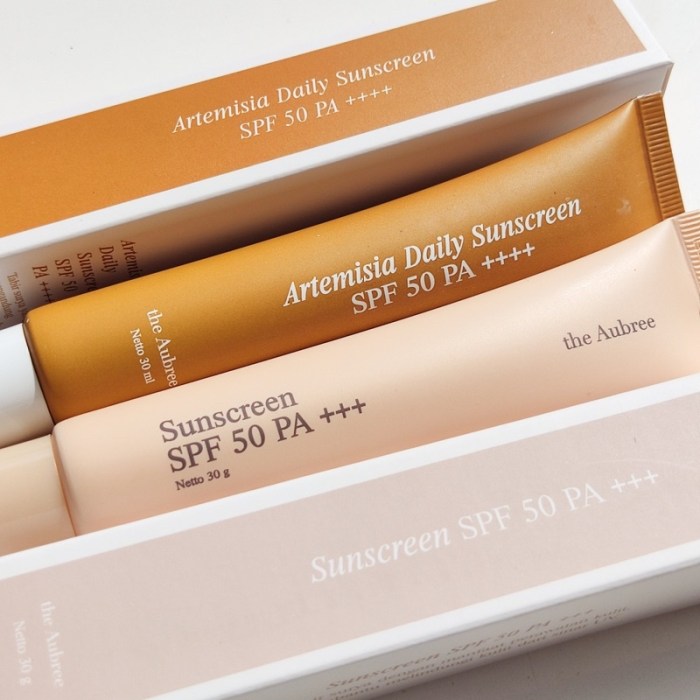 Cek Ingredients The Aubree Hybrid Sunscreen SPF 50 PA+++