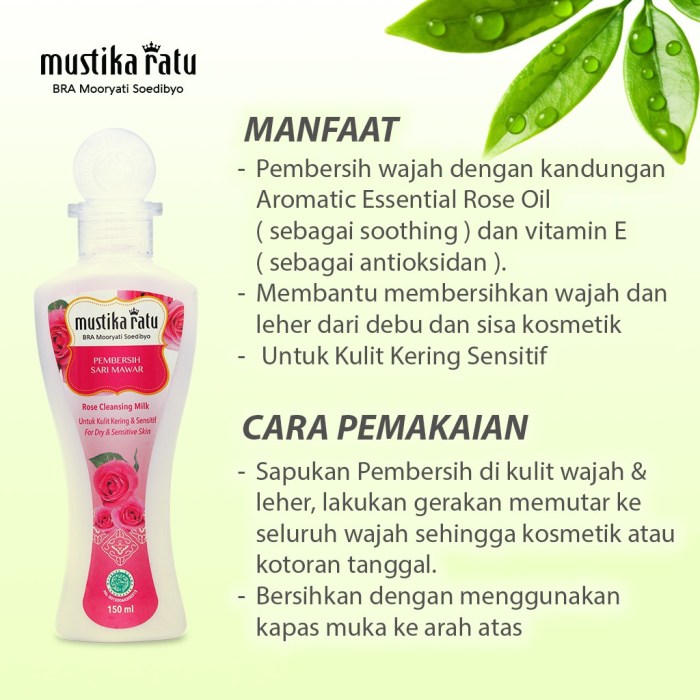 Cek Ingredients Mustika Ratu Penyegar  Sari Mawar