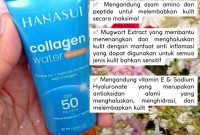 Cek Ingredients Hanasui Collagen Water Sunscreen SPF 50 PA++++