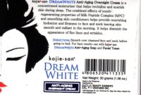 Cek Ingredients Kojie San Dream White Anti aging Overnight Cream terbaru