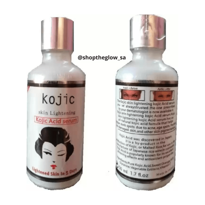 Cek Ingredients Kojie San Whitening Serum Kojic Acid + Glutathione ...