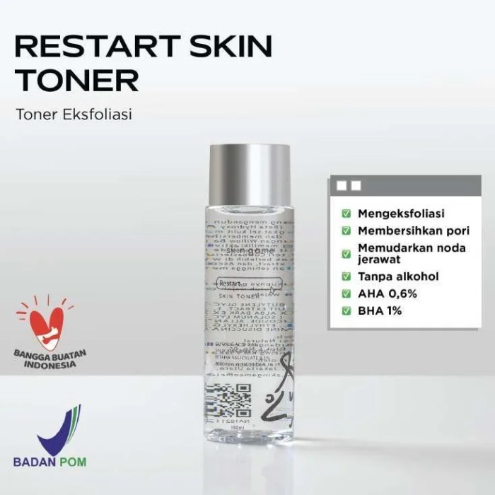 Cek Ingredients Skin Game Restart Exfoliating Toner