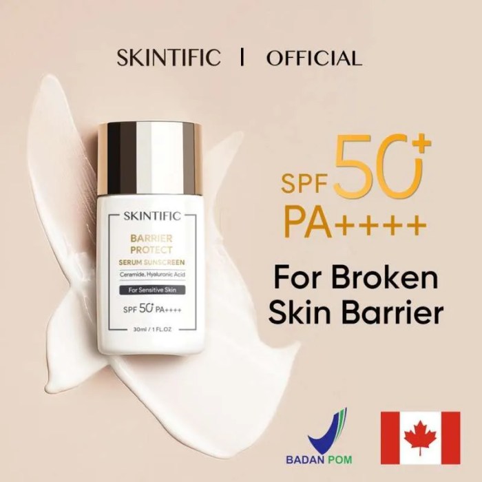 Cek Ingredients Skintific Barrier Protect Serum Sunscreen SPF 50+ PA++++ terbaru
