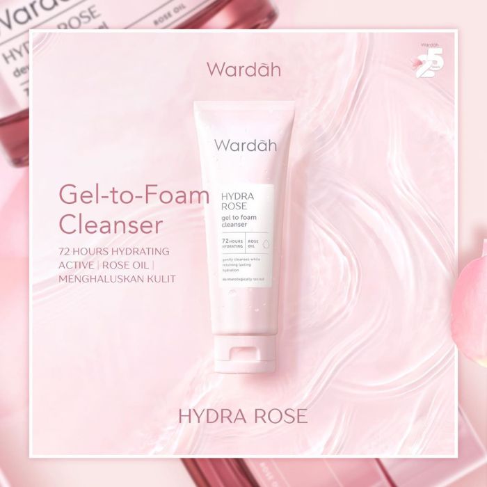 Cek Ingredients Wardah Hydra Rose Gel to Foam Cleanser terbaru