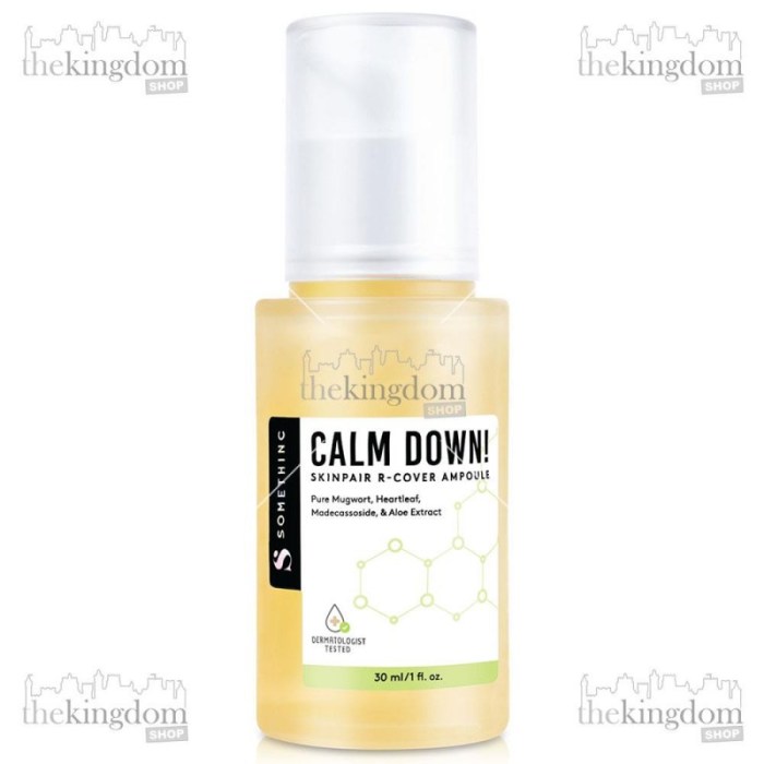 Cek Ingredients Somethinc Calm Down! Skinpair R-Cover Ampoule terbaru