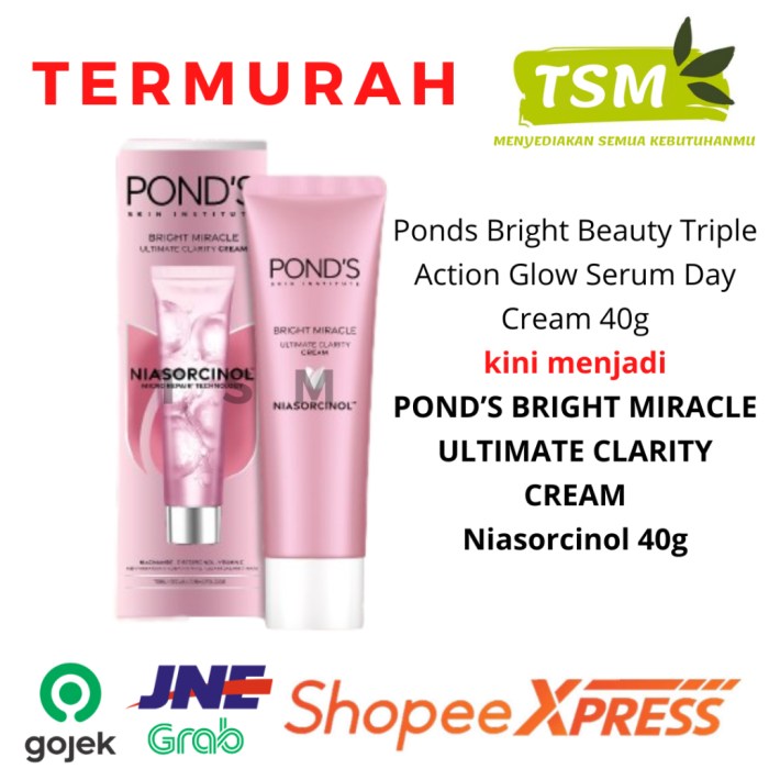 Cek Ingredients Ponds Niasorcinol Ultimate Clarity Cream