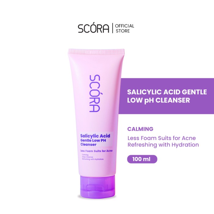 Cek Ingredients SCORA 1% Salicylic Acid Gentle Low pH Cleanser