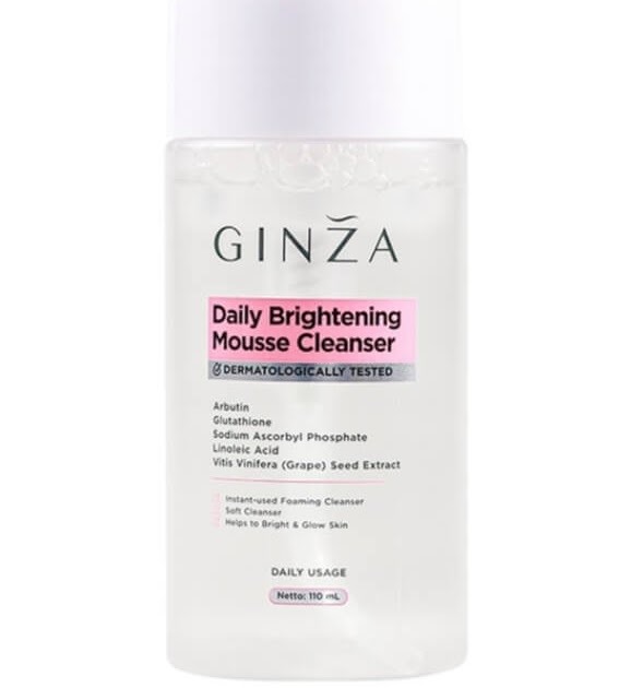 Cek Ingrdients Ginza Daily Brightening Mousse Cleanser