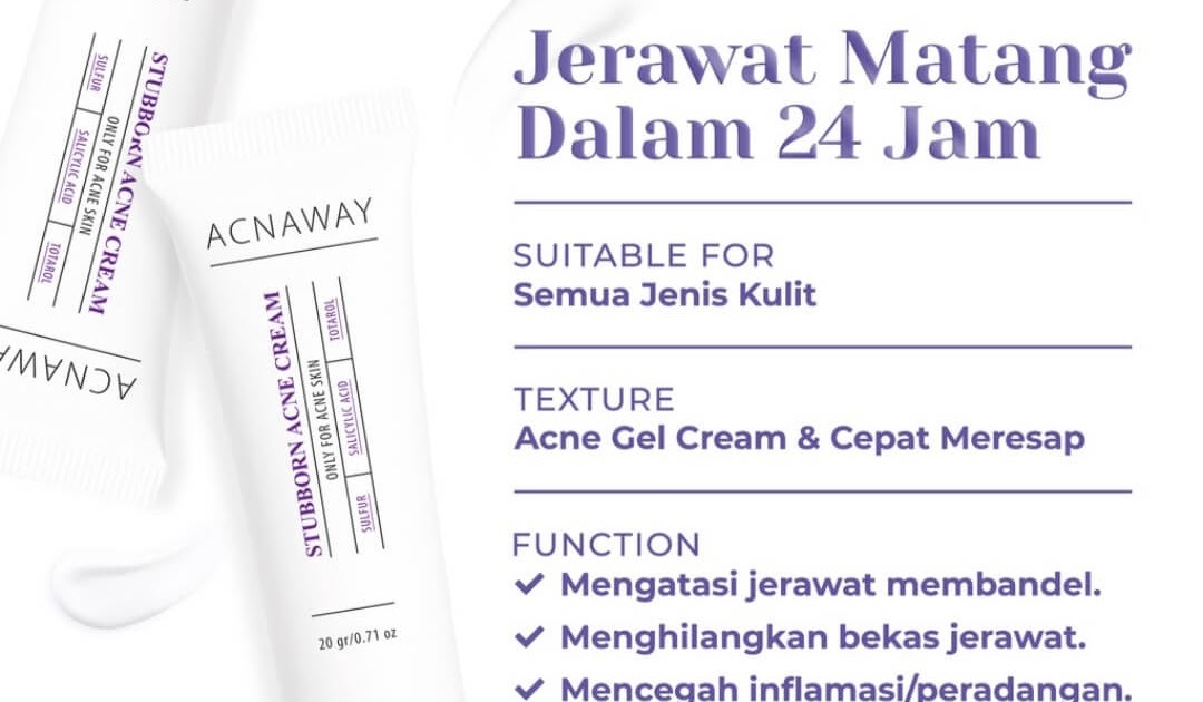 Cek Ingredients Acnaway Stubborn Acne Cream