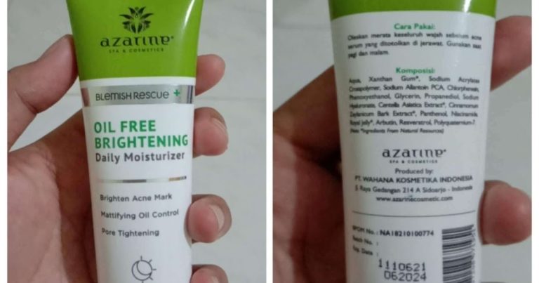 Cek Ingredients Azarine Oil-free Brightening Daily Moisturizer