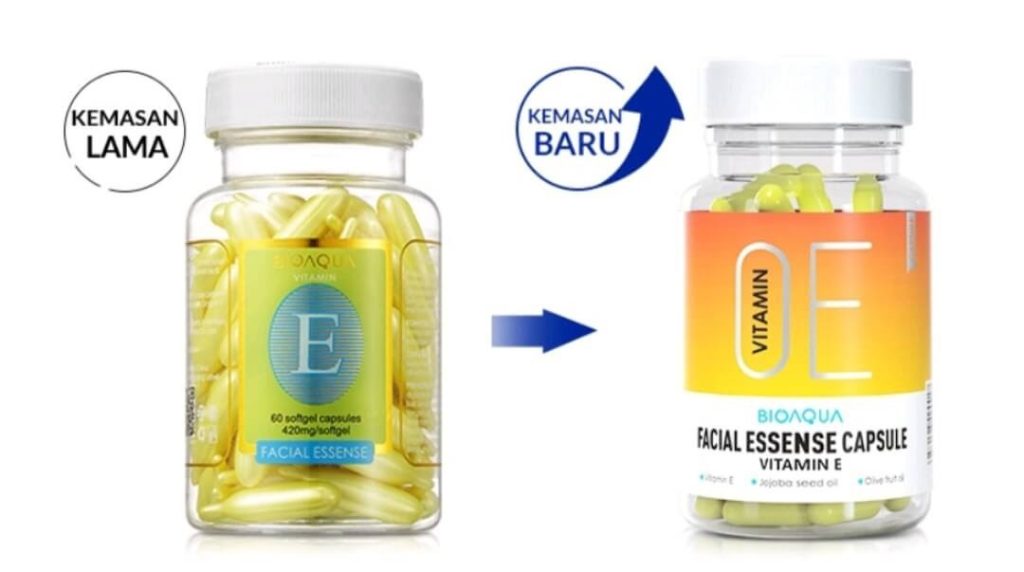 Cek Ingredients Bioaqua Vit E Facial Essence Capsule.