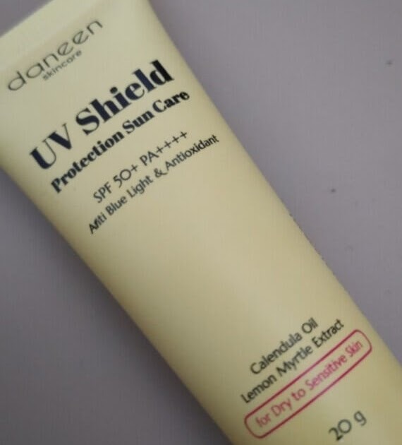 Cek Ingredients Daneen UV Shield Sunscreen SPF 50 PA++++ (for dry + sensitif skin)