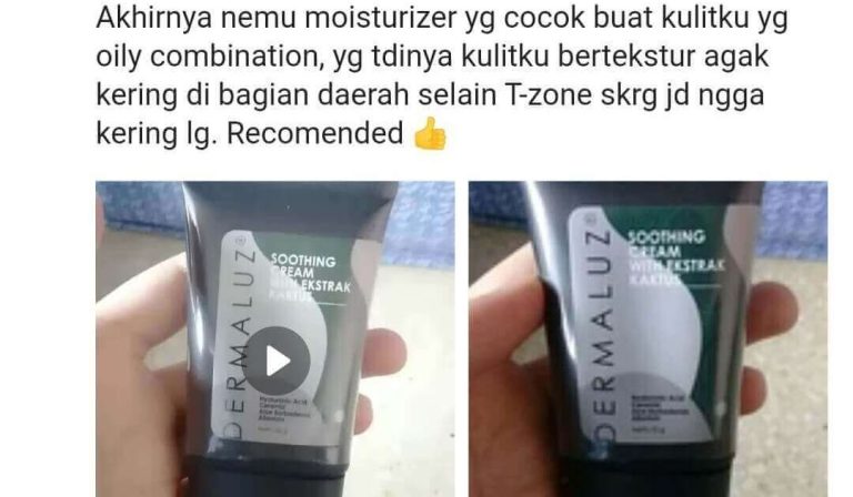 Cek Ingredients Dermaluz Soothing Cream With kaktus Extract