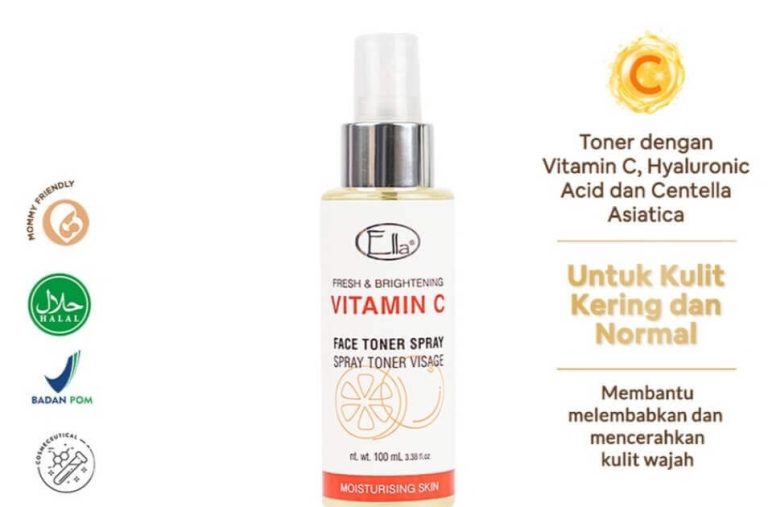 Cek Ingredients Ella Skincare Fresh & Brightening Vit C Face Toner Spray