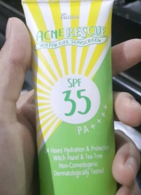 Cek Ingredients Fanbo Sunscreen Acne Rescue Water Gel Sunscreen SPF 30 PA++++