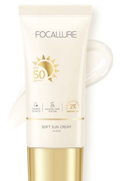 Cek Ingredients Focallure Soft Sun Cream SPF 50 PA++++