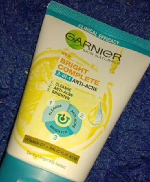Cek Ingredients Garnier Bright Complete 3-in-1 Anti Acne Facial Wash