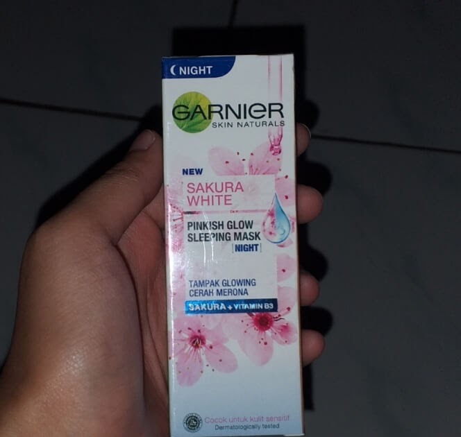 Cek Ingredients Garnier Sakura White Pinkish Glow Sleeping Mask