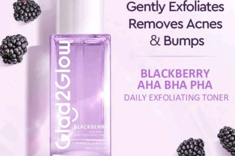 Cek Ingredients Glad2Glow Blackberry AHA BHA PHA Daily Exfoliating Toner