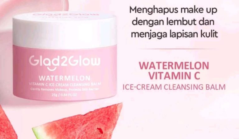 Cek Ingredients Glad2Glow Watermelon Vitamin C Ice-Cream Cleansing Balm