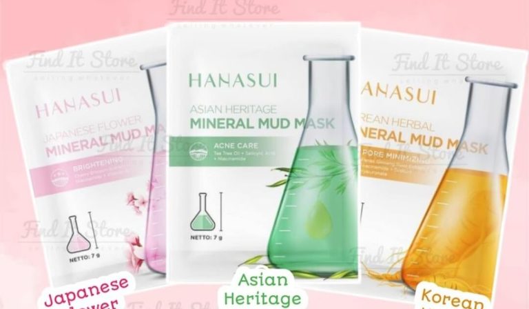 Cek Ingredients Hanasui Mineral Mud Mask Pink, Orange, Hijau