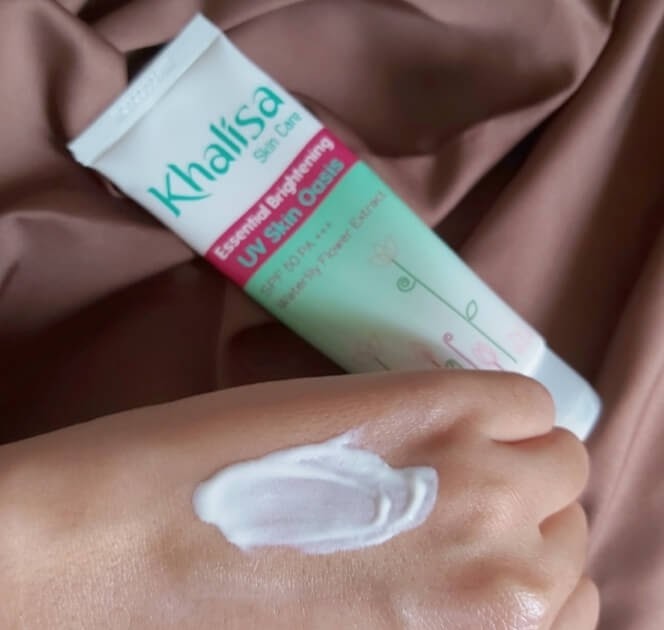 Cek Ingredients Khalisa Essential Brightening UV Skin Oasis SPF 50 dan PA+++